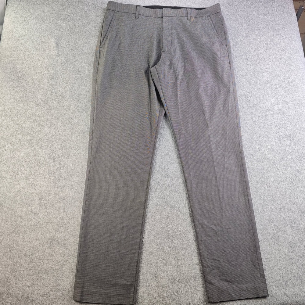 Bonobos Tuesday Athletic Fit Dress Pants Mens 36x34 Grey Micro Pattern Slacks